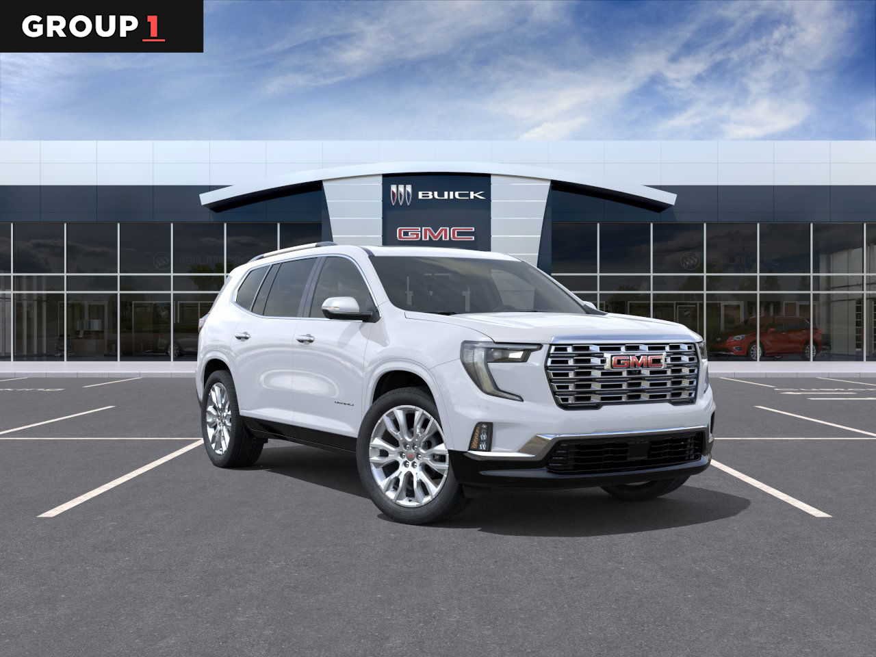Glacier White Tricoat 2026 GMC Acadia Denali FWD SUV / Crossover Front-Wheel Drive