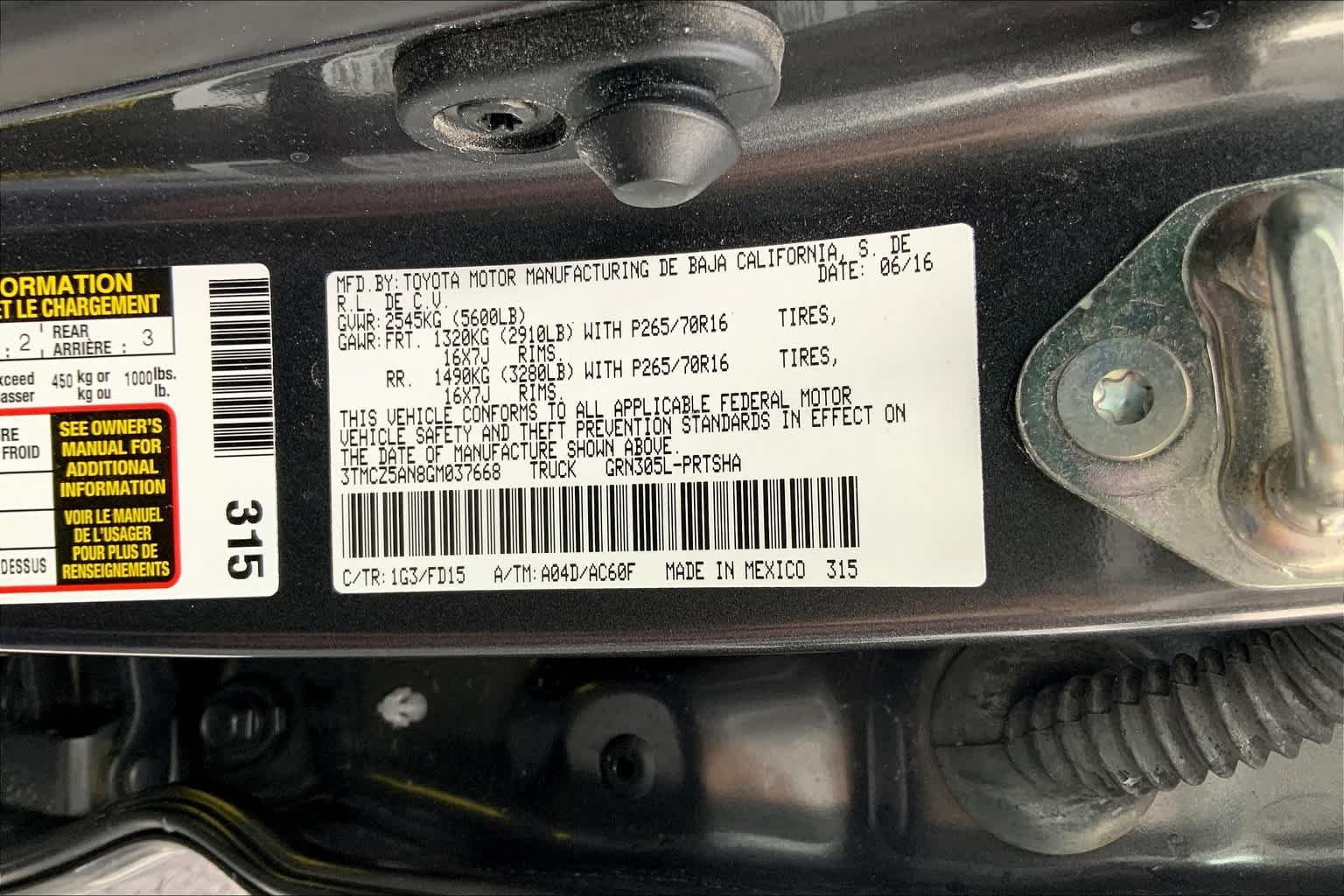 Used 2016 Magnetic Gray Metallic Toyota TRD Off Road image 32