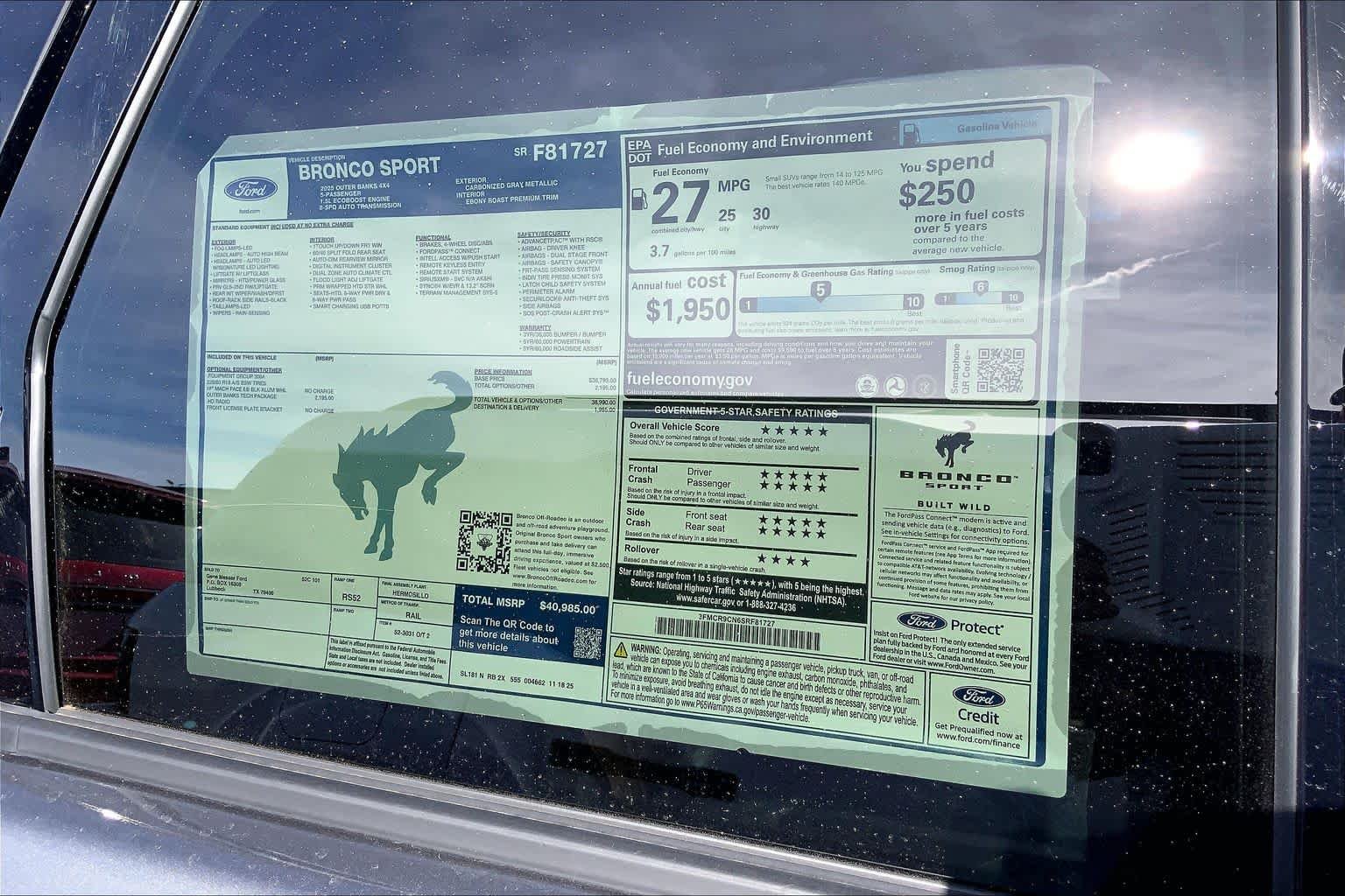 New 2025 Carbonized Gray Metallic Ford Outer Banks® image 22