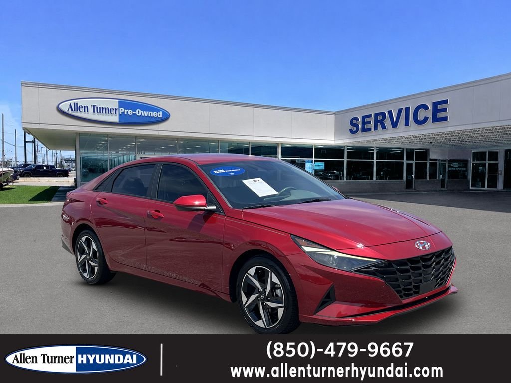 Used 2023 Scarlet Red Pearl Hyundai SEL image 1