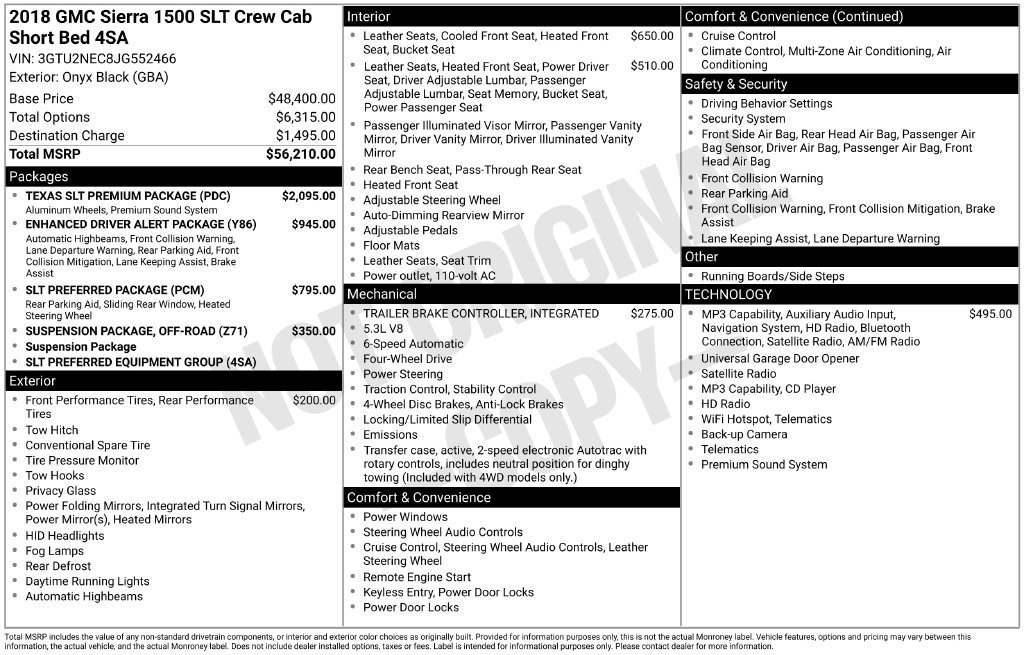 Used 2018 Black GMC SLT image 2