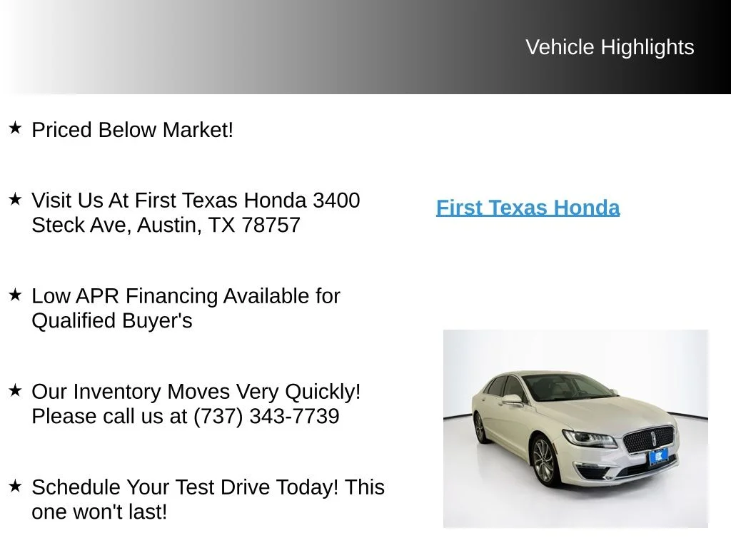 Used 2019 Pearl Metallic Lincoln Reserve image 9