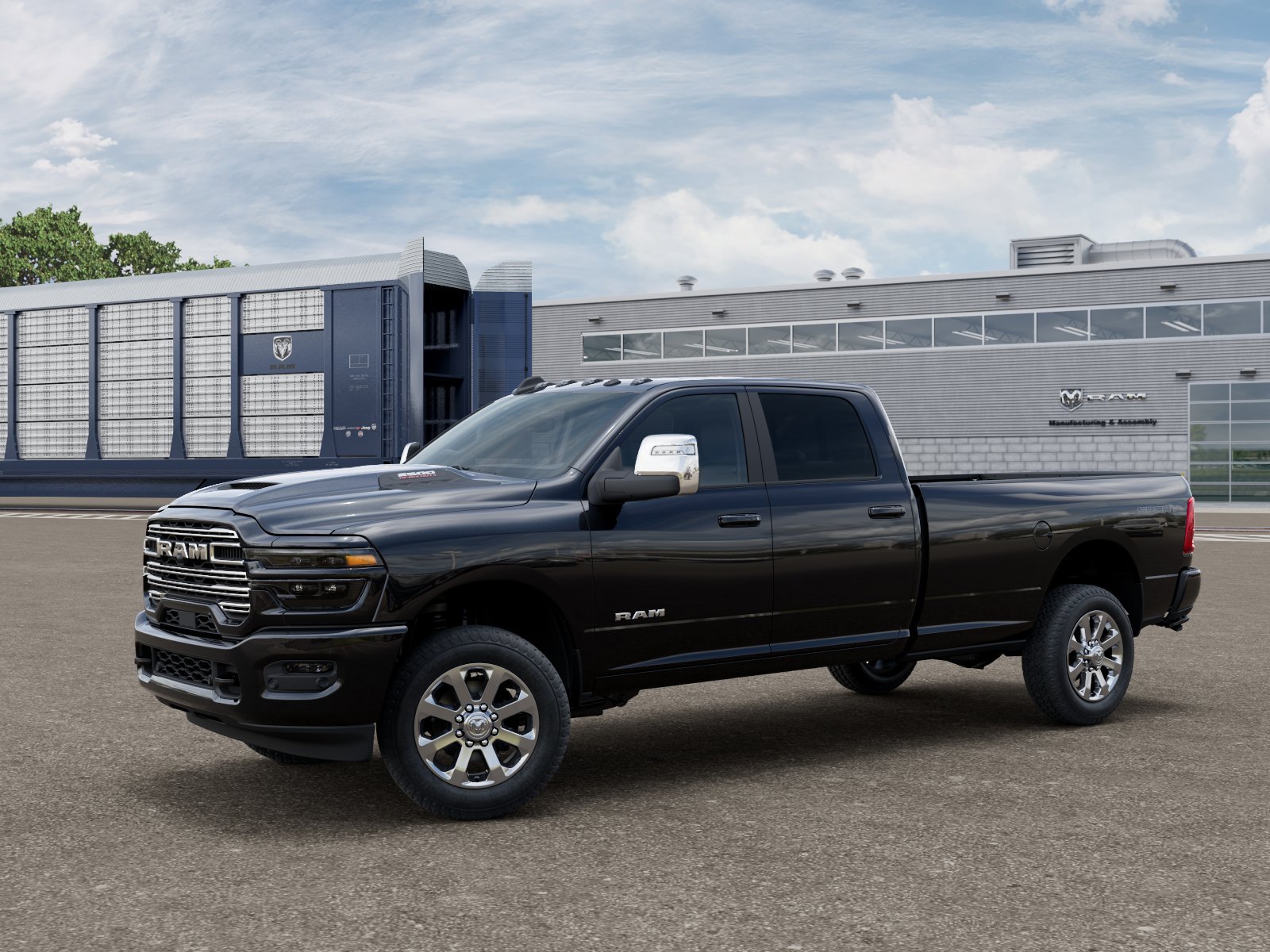New 2026 Diamond Black Crystal Pearl-Coat Exterior Paint RAM LARAMIE image 2