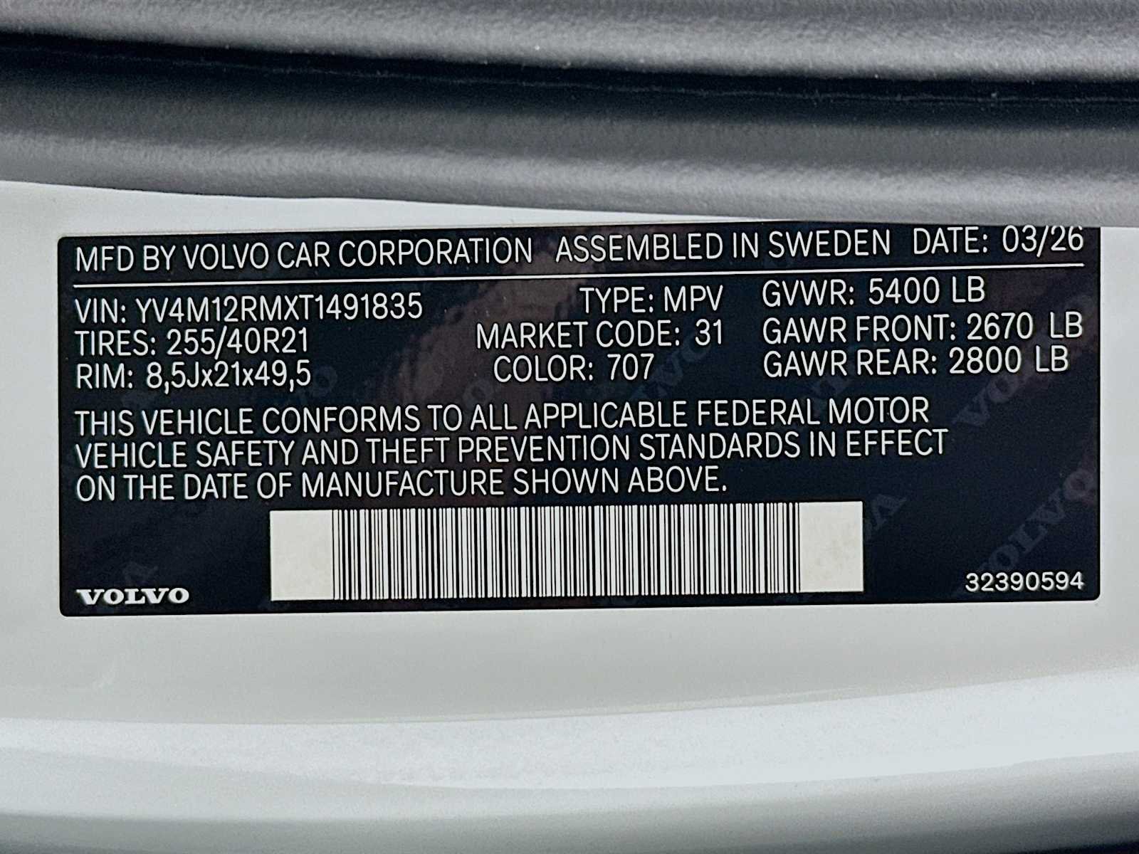 New 2026 Crystal White Volvo Ultra image 30