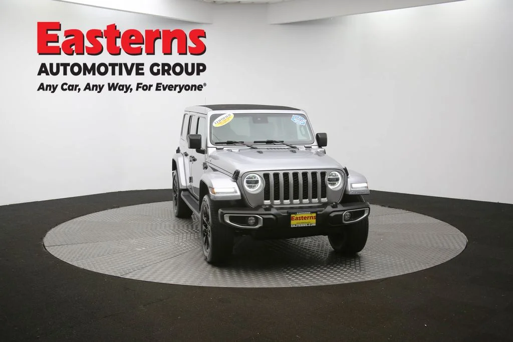 Used 2021 Silver Jeep Unlimited Sahara 4xe image 52