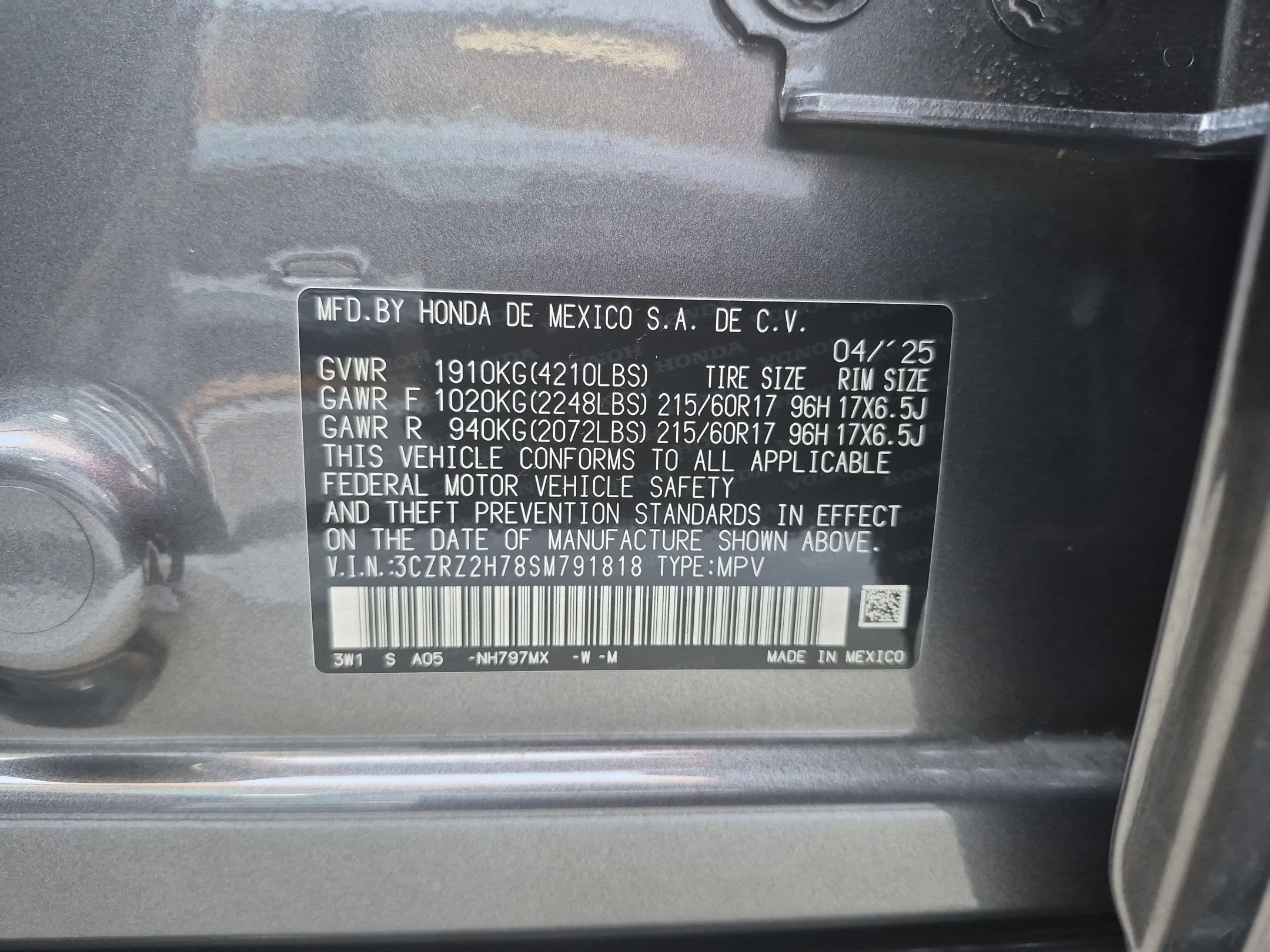2025 Honda HR-V EX-L - Photo 35