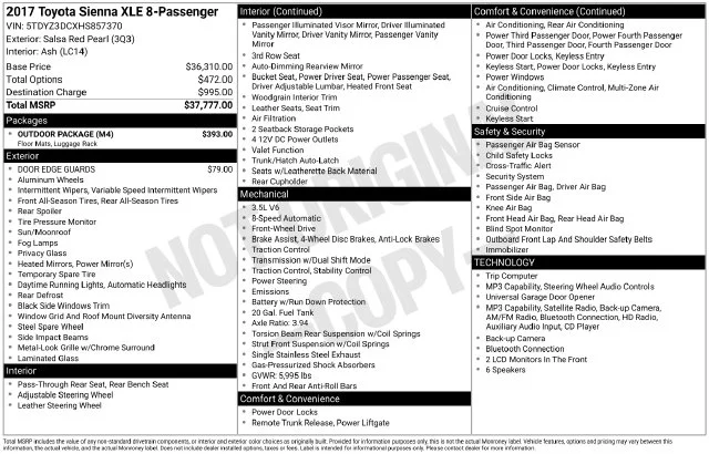 Used 2017 Red Toyota XLE image 17