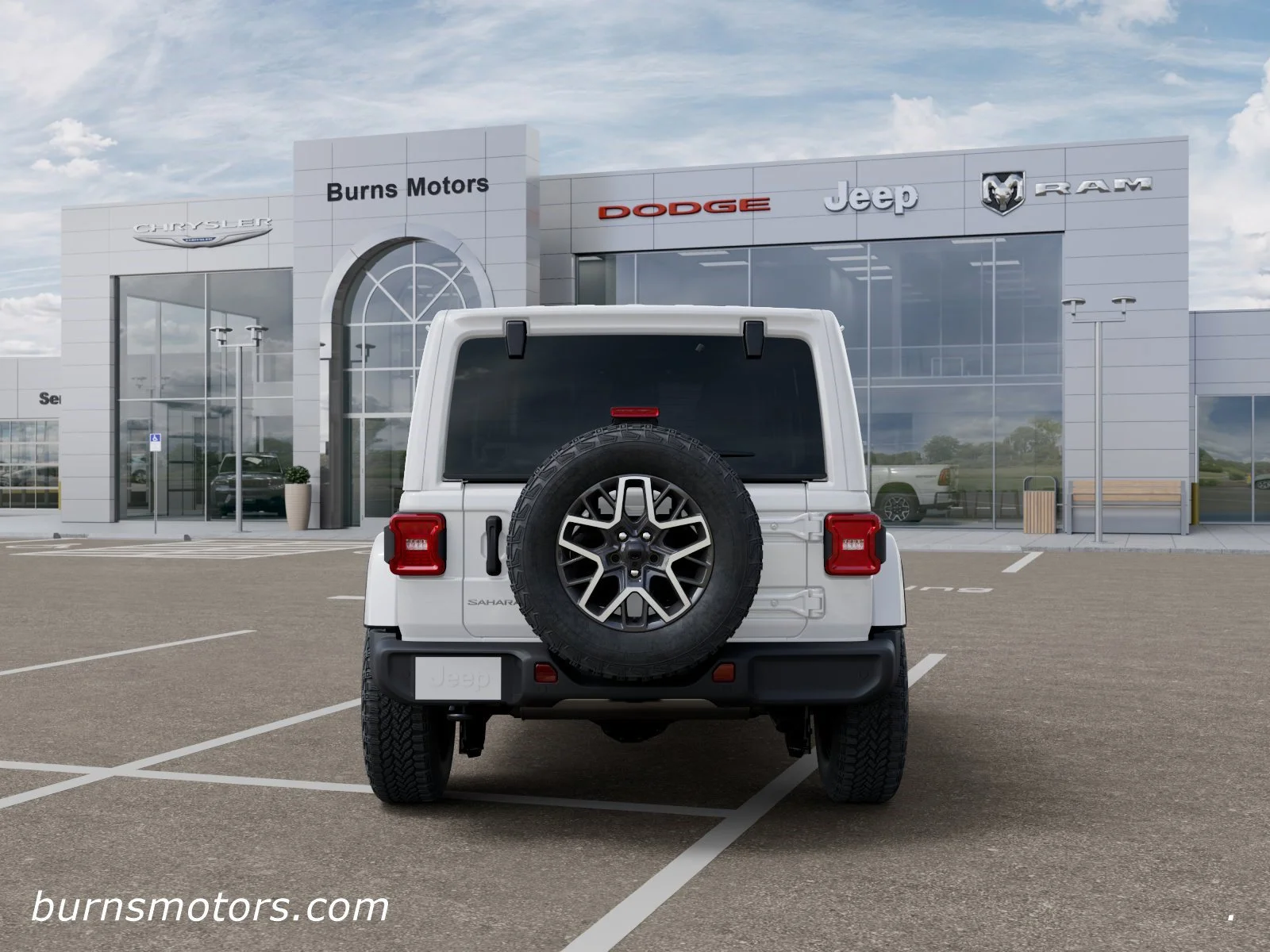New 2026 Bright White Clear-Coat Exterior Paint Jeep Sahara 4-Door image 7