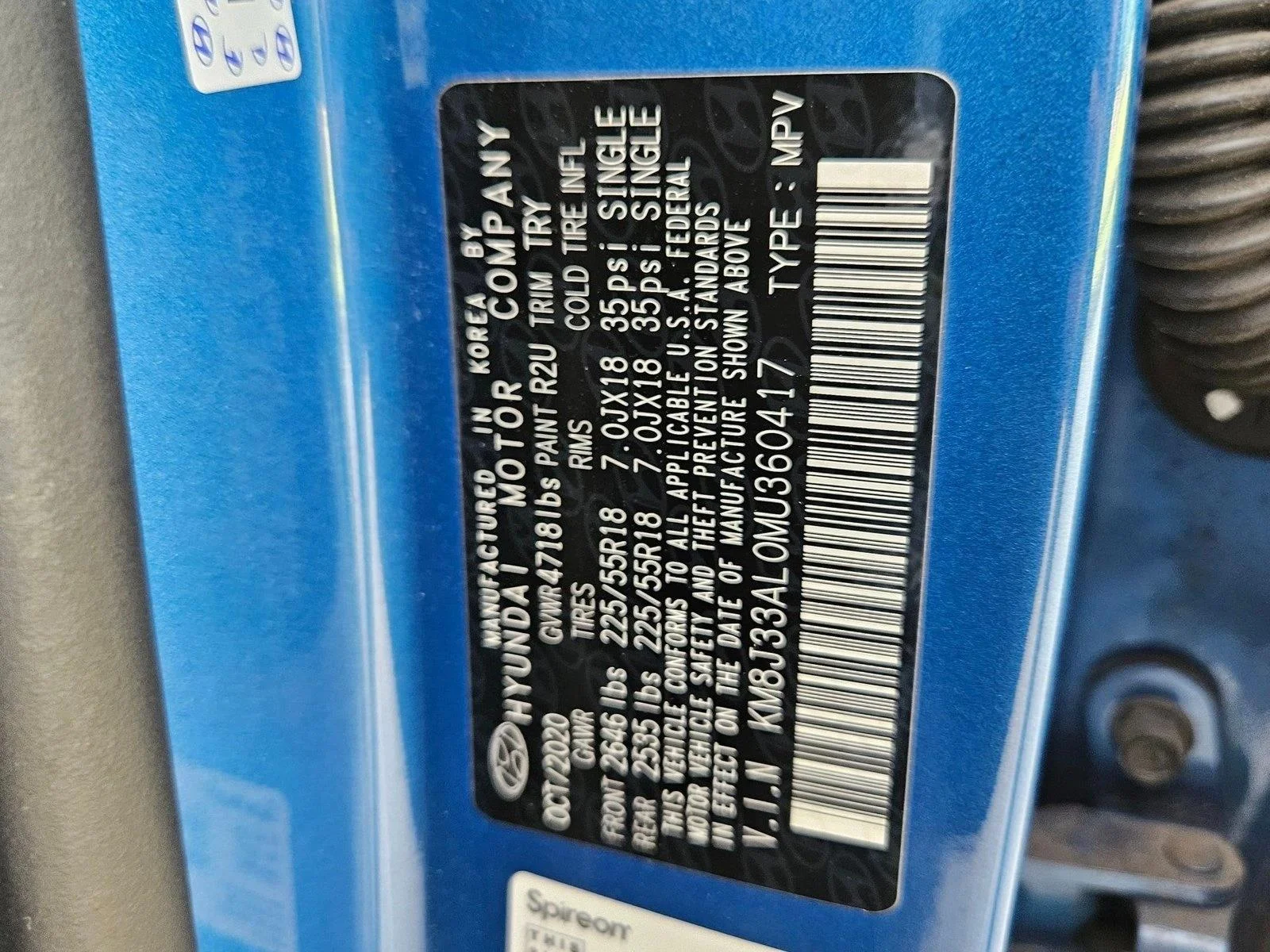 Used 2021 Aqua Blue Hyundai SEL image 25