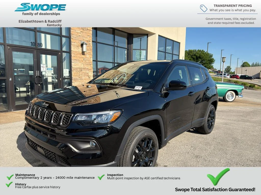 New 2026 Diamond Black Crystal Pearl-Coat Exterior Paint Jeep Latitude Altitude image 1