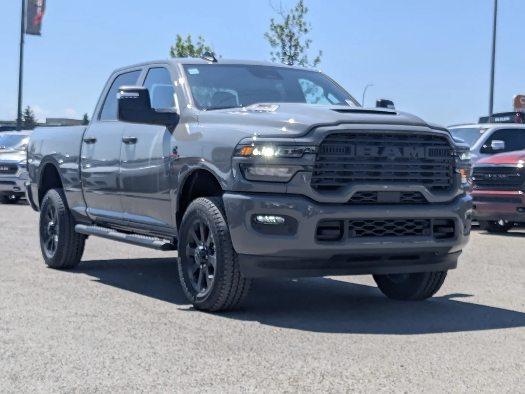 New 2026 Grey RAM Black Express - - 6.7L HO Diesel - 20 Black Wheels - 5th Wheel/Gooseneck Prep - Sport Hood & More! image 2