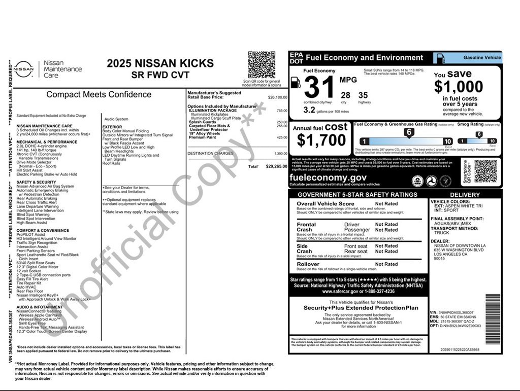 Used 2025 White Nissan SR image 3