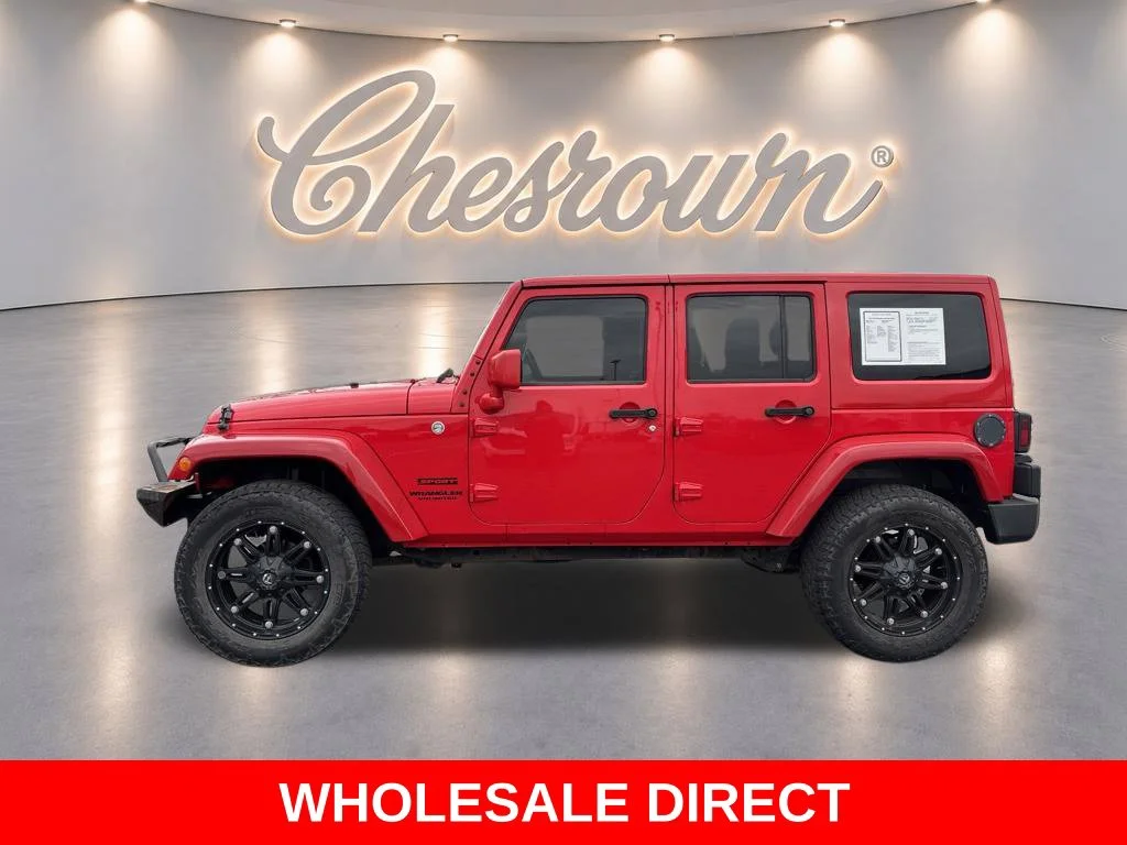 Used 2015 Red Jeep Unlimited Sport image 2