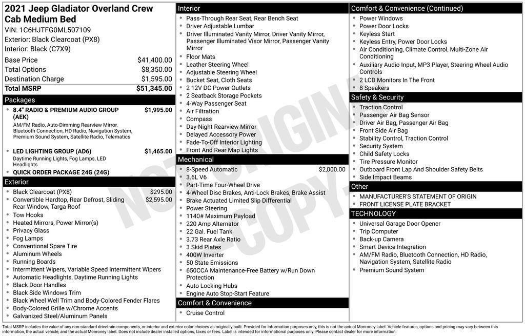 2021 Jeep Gladiator Overland - Photo 59