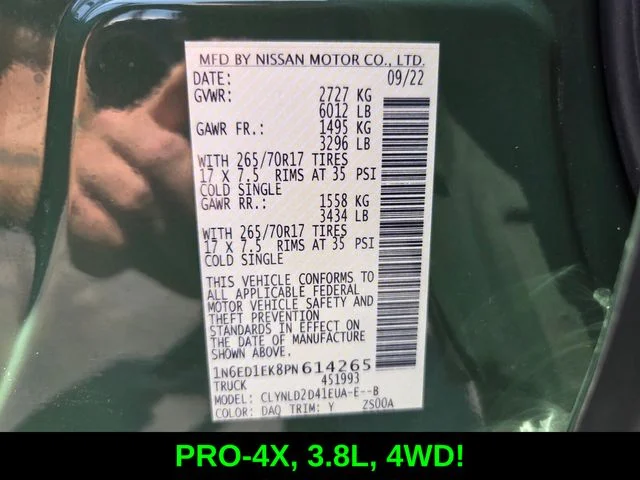 Used 2023 Green Nissan PRO-4X image 19