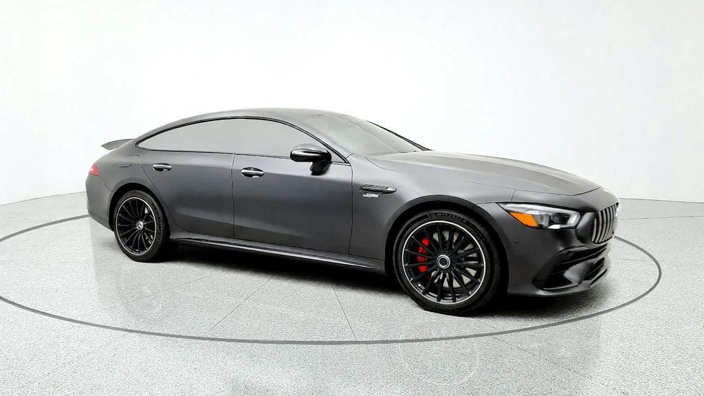 Used 2023 MANUFAKTUR Graphite Grey Magno Mercedes-Benz AMG® GT 43 4-Door Coupe w/ Nappa Leather & Driver Assistance Pkg image 3