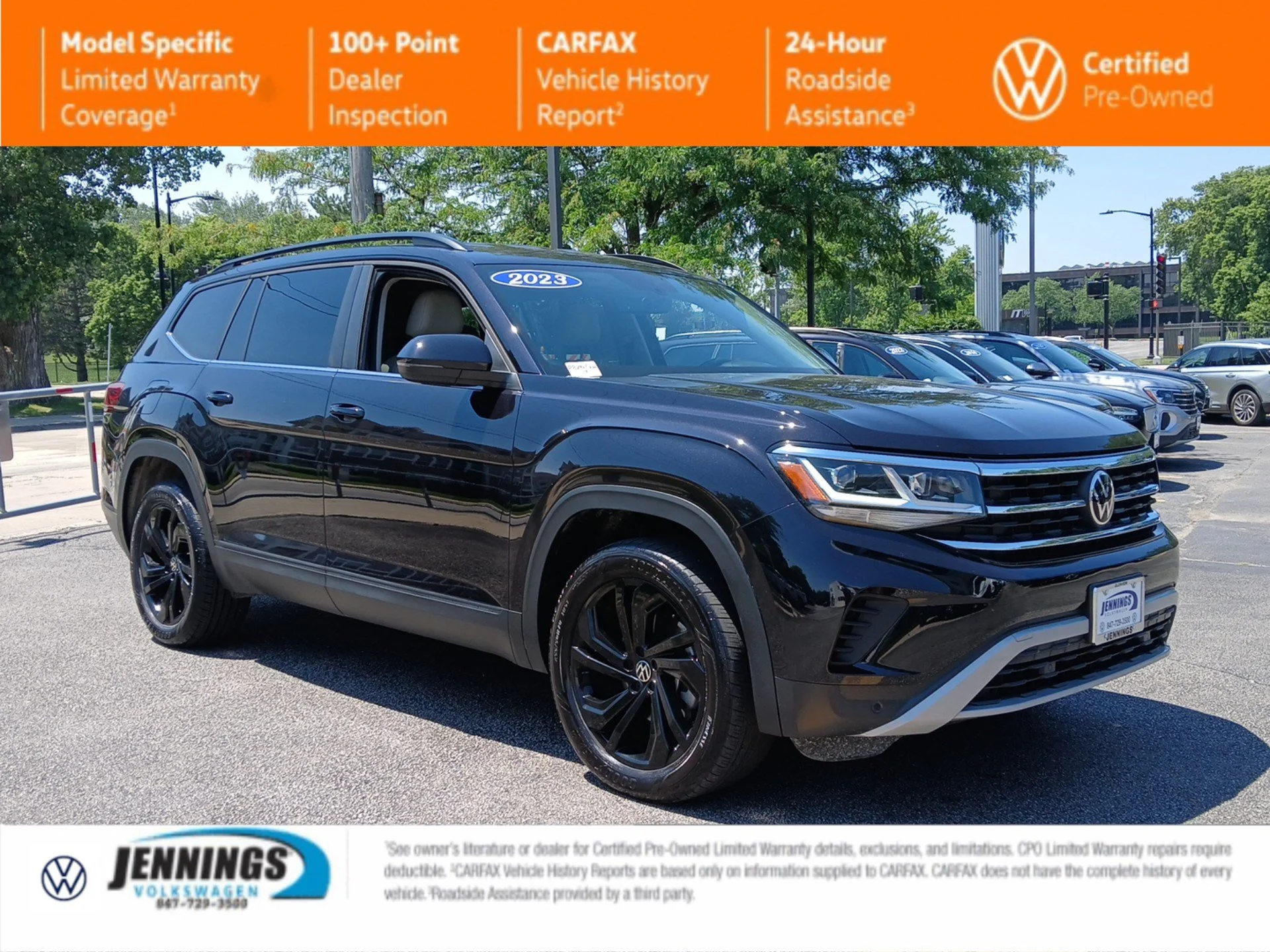 Certified Used 2023 Deep Black Volkswagen 3.6L V6 SE w/Technology image 1