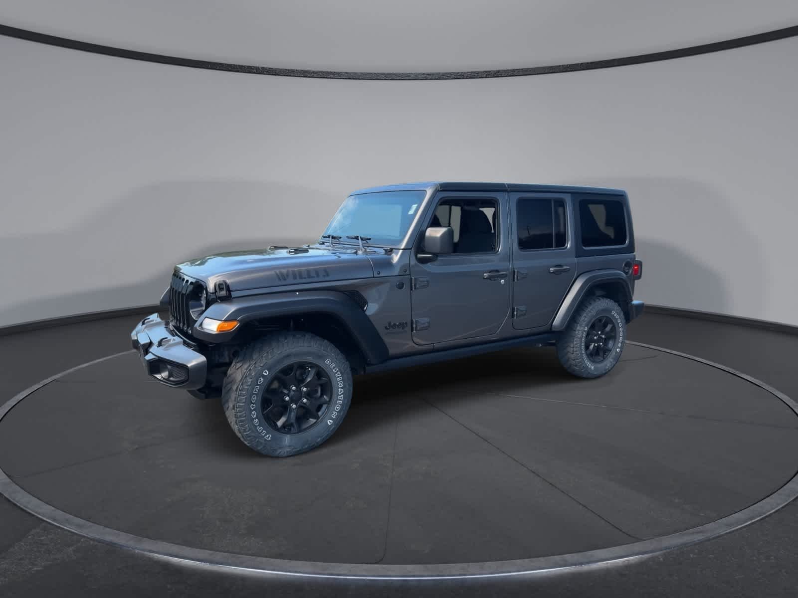 Used 2021 Granite Crystal Metallic Clearcoat Jeep Unlimited Willys image 4