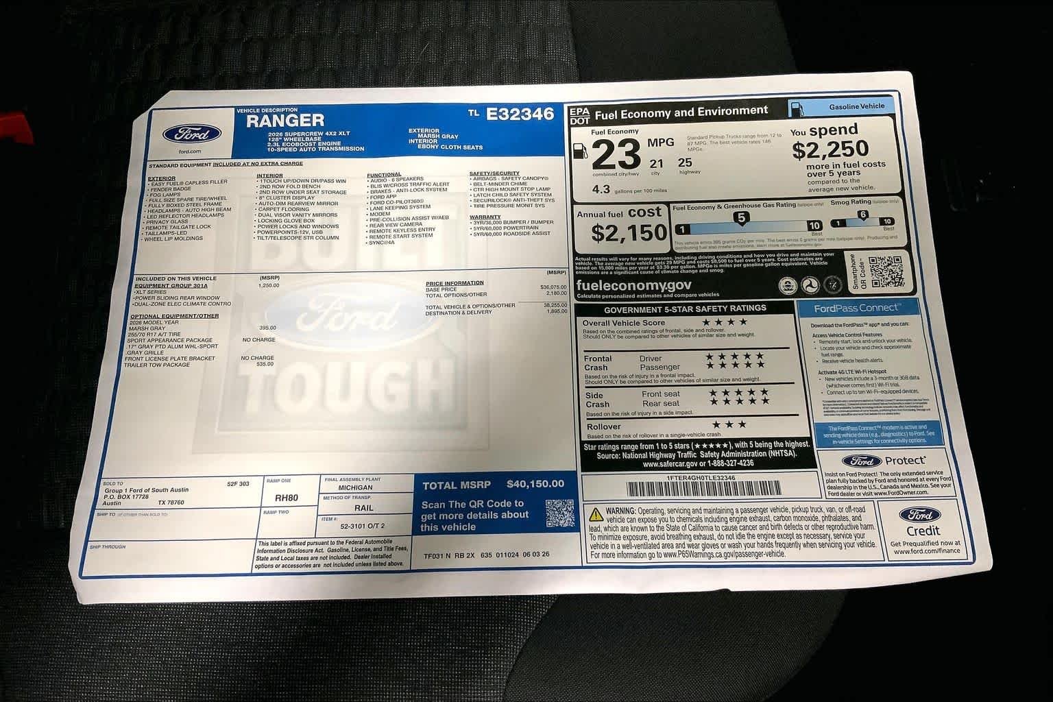 New 2026 Marsh Gray Ford XLT image 21