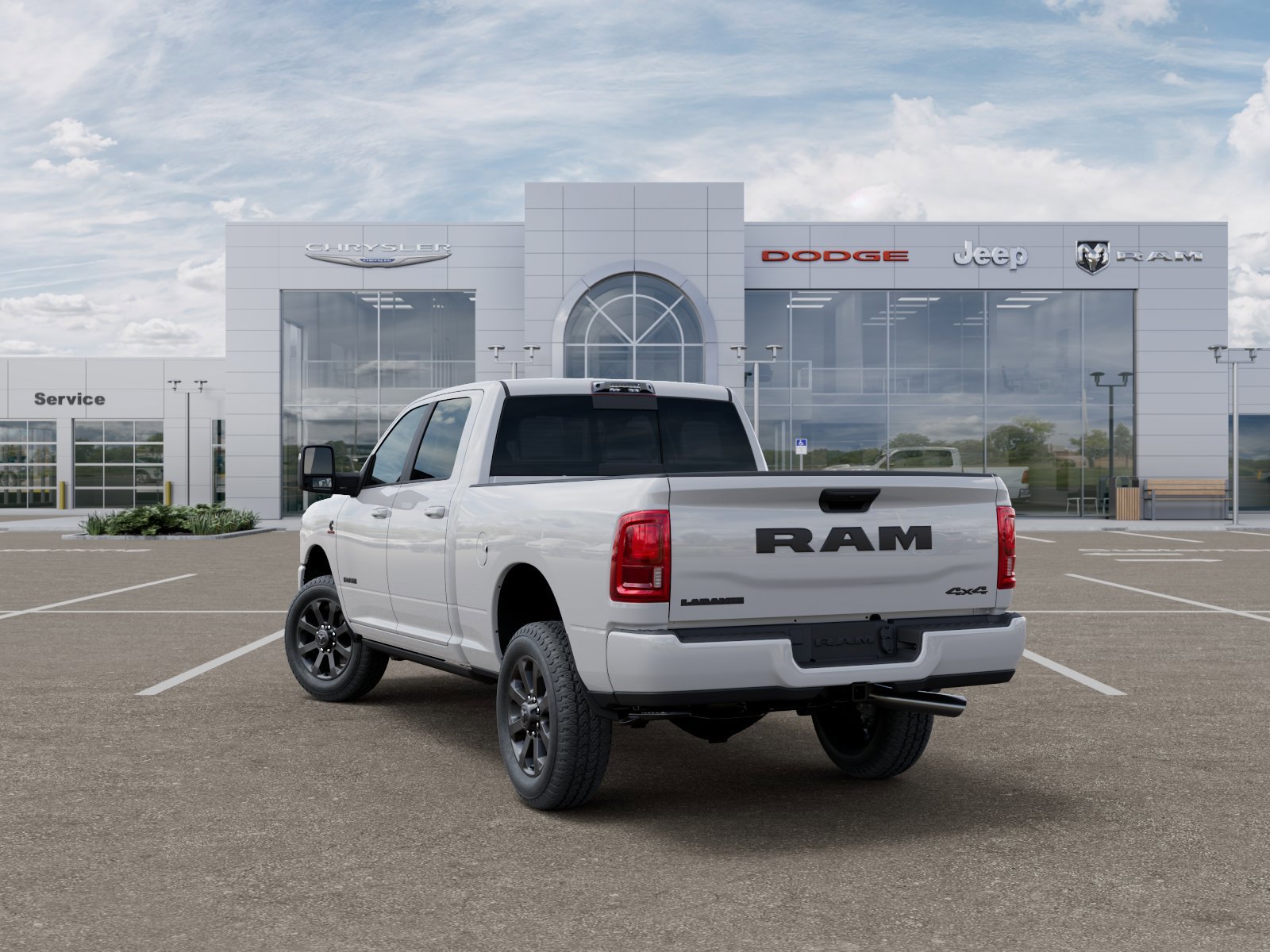 New 2026 Bright White Clear-Coat Exterior Paint RAM Laramie image 3