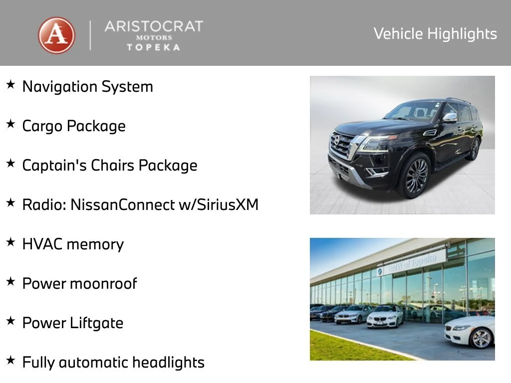 Used 2024 Nissan Armada Platinum with VIN JN8AY2DB8R9851254 for sale in Kansas City