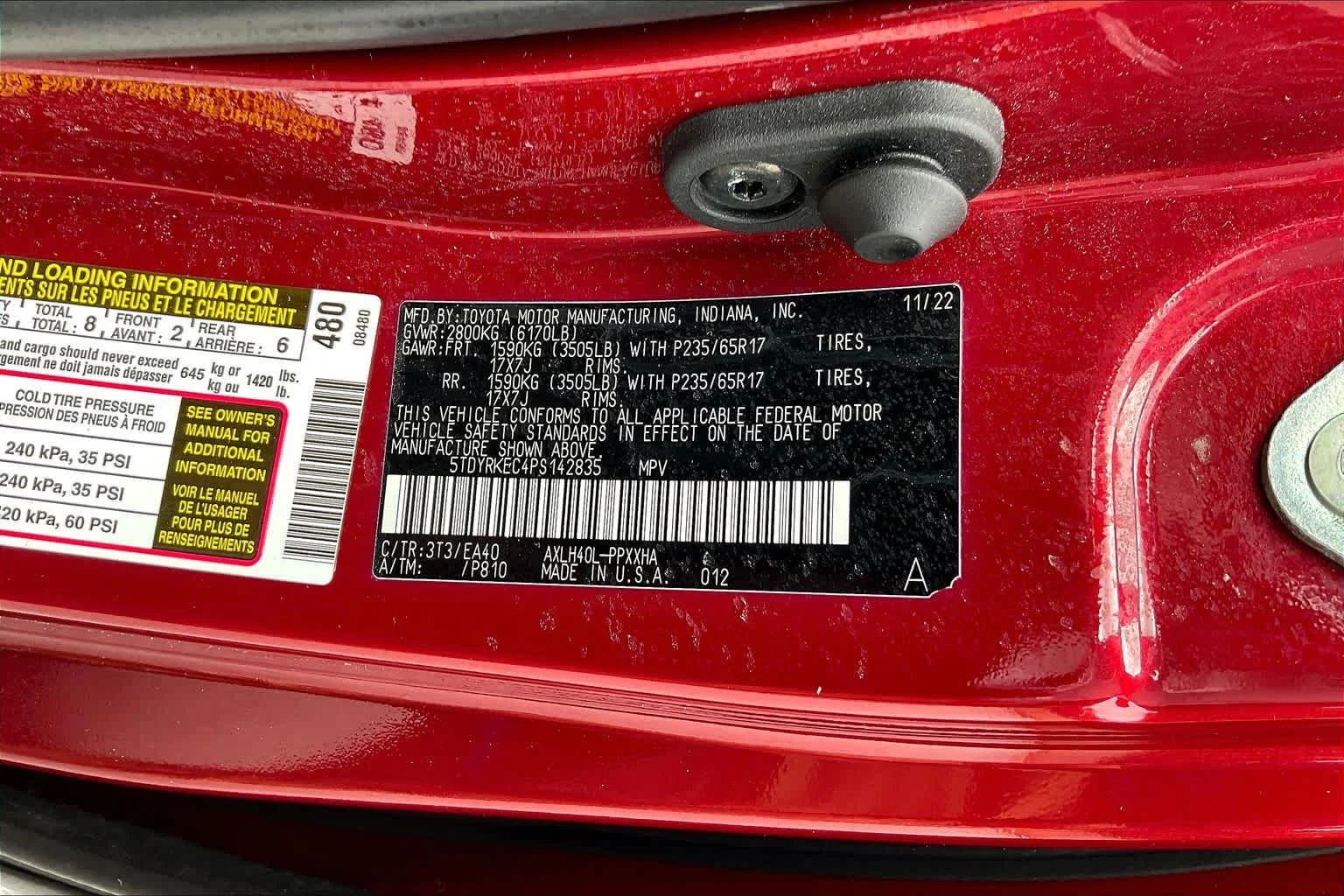 Used 2023 Ruby Flare Pearl Toyota XLE image 34