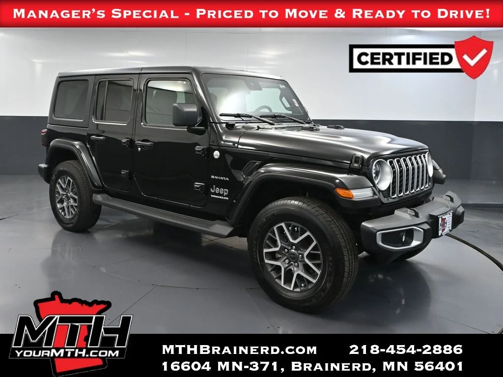 Certified Used 2024 Black Jeep Sahara image 1
