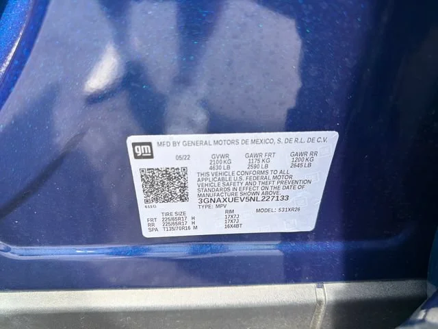Used 2022 BLUE GLOW METALLIC Chevrolet LT image 15