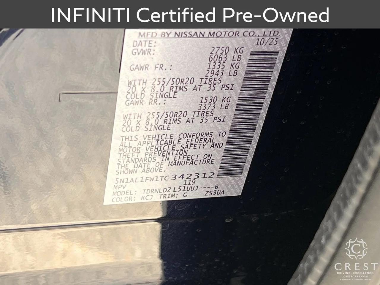 Certified Used 2026 Grand Blue INFINITI SPORT image 34