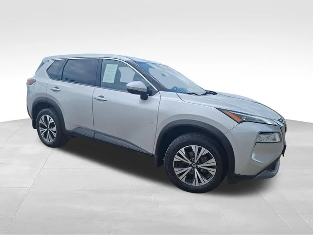 Certified Used 2021 Silver Nissan SV image 1
