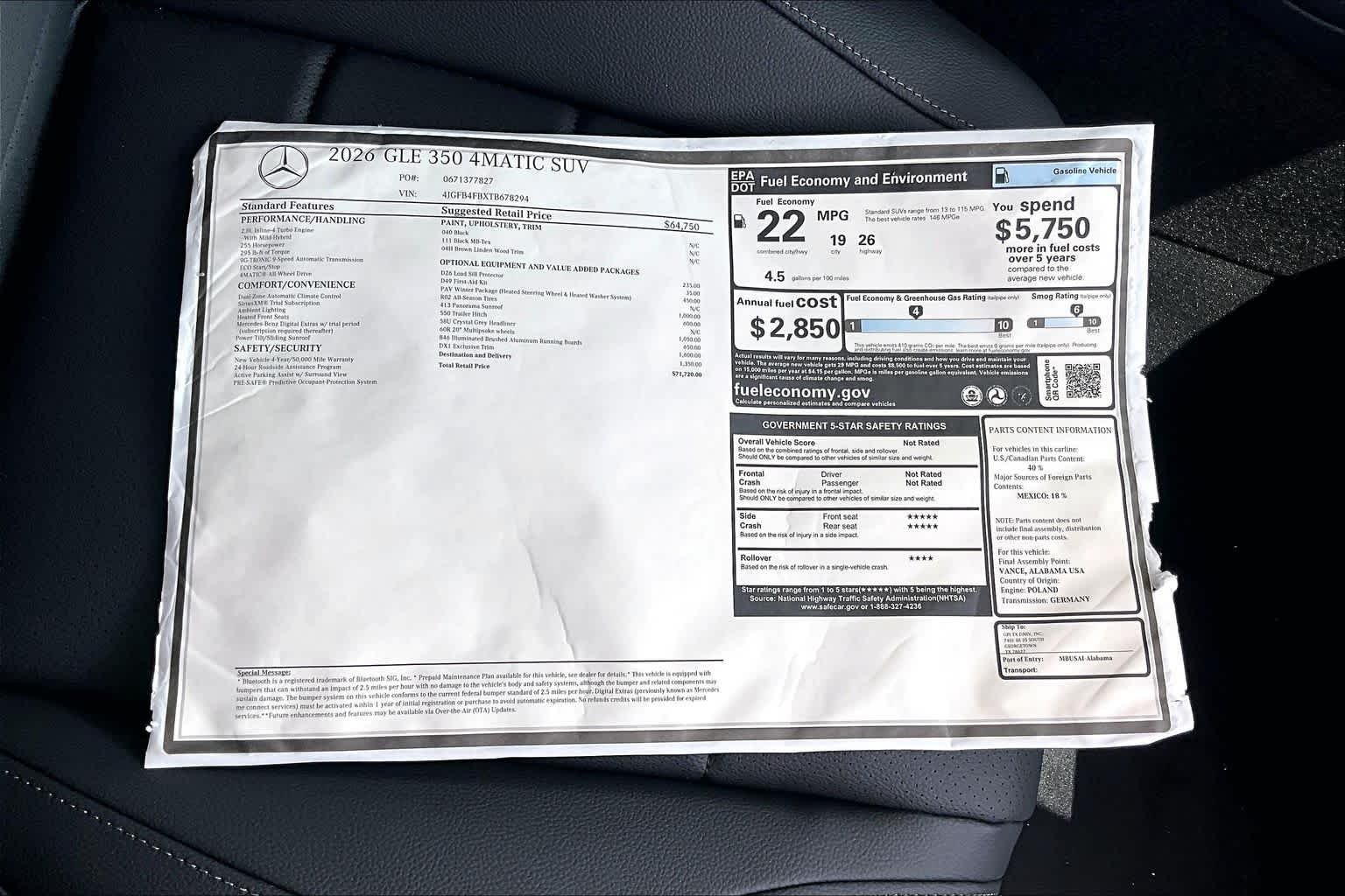 New 2026 Black Mercedes-Benz GLE 350 image 21