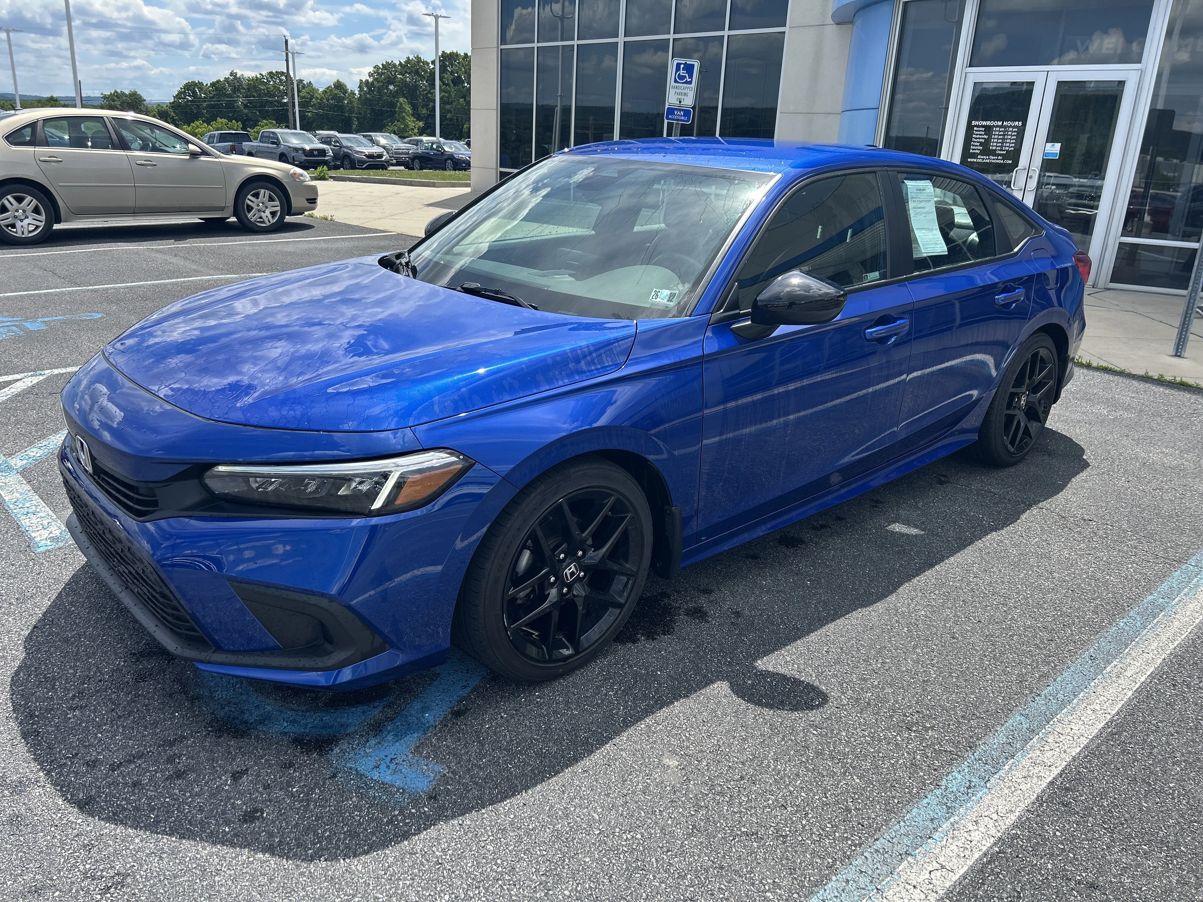 Certified Used 2024 Aegean Blue Metallic Honda Sport image 3