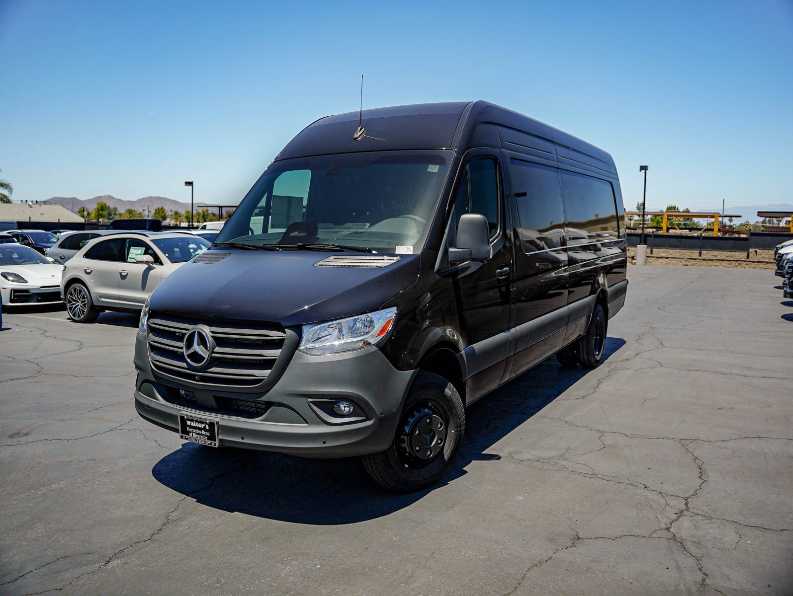 New 2026 Jet Black Mercedes-Benz 3500 High Roof I4 Diesel HO 170 Extended RWD image 1