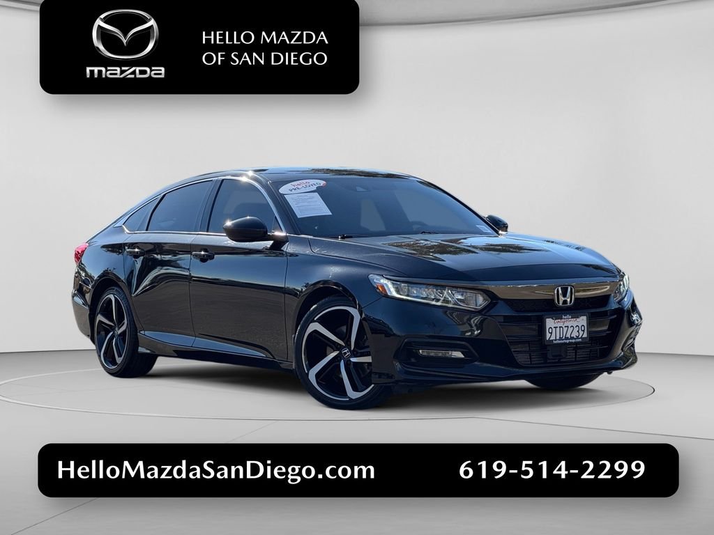 Used 2020 Crystal Black Pearl Honda Sport image 1