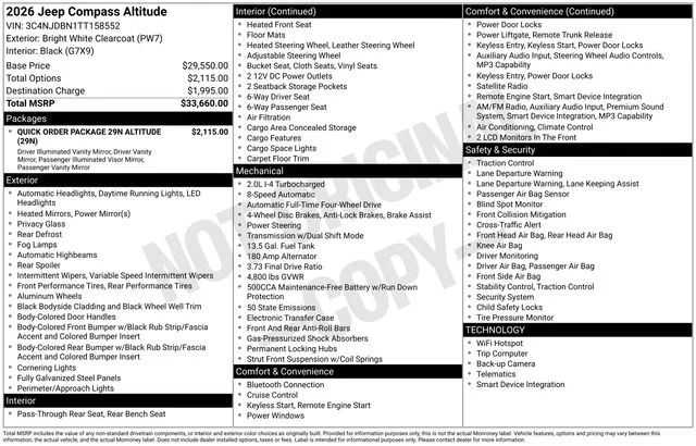 New 2026 White Jeep Latitude image 4