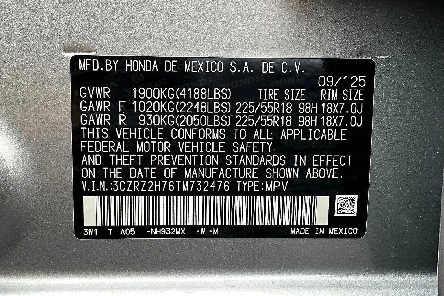 2026 Honda HR-V EX-L - Photo 8