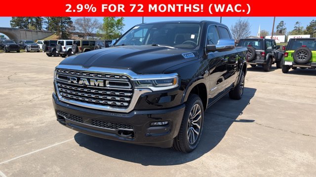 New 2026 Diamond Black Crystal Pearl-Coat Exterior Paint RAM Longhorn image 1