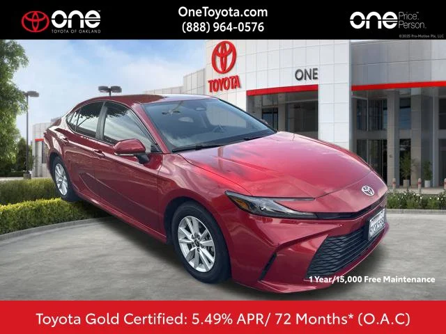 Certified Used 2025 Red Toyota LE image 1