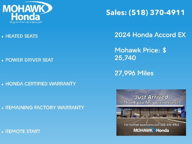 Certified Used 2024 Canyon River Blue Metallic Honda EX image 3