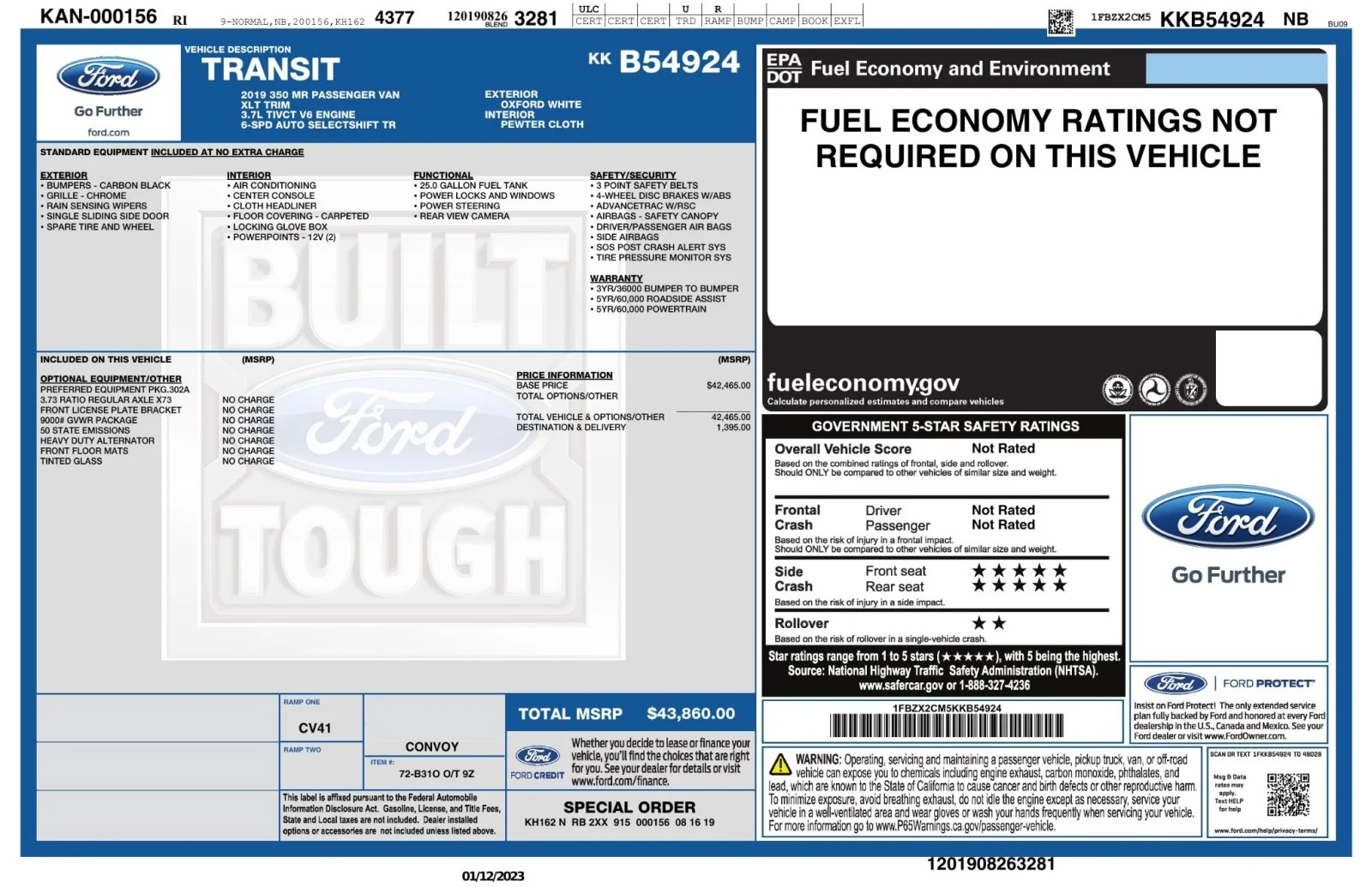 Used 2019 Oxford White Ford XLT T-350 148