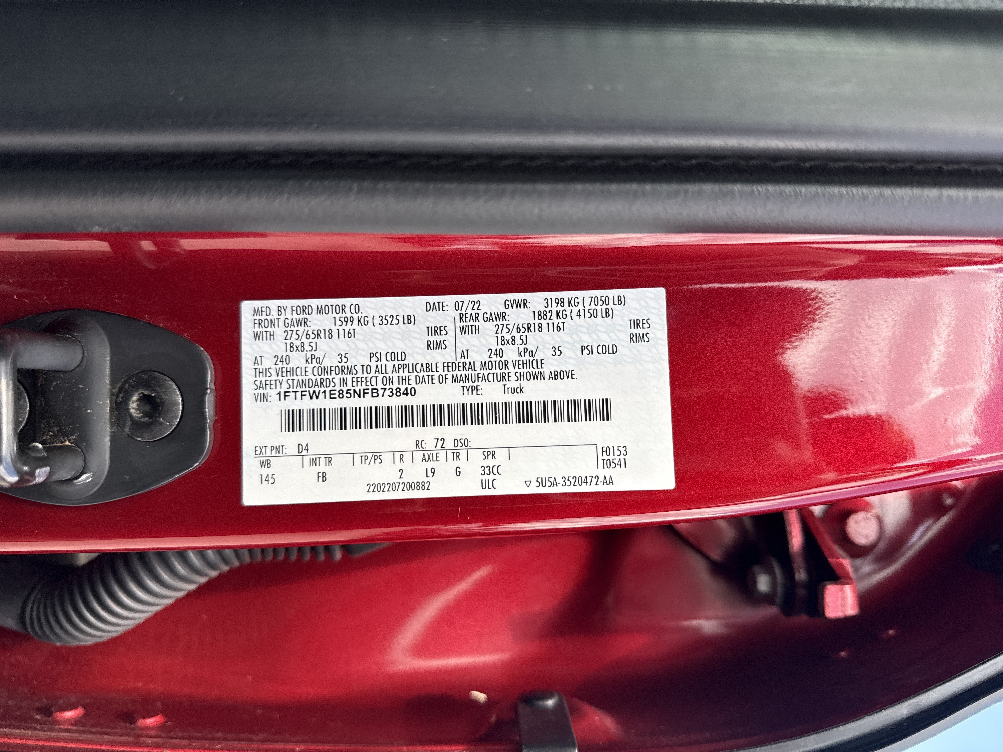 Used 2022 Red Ford XLT image 31