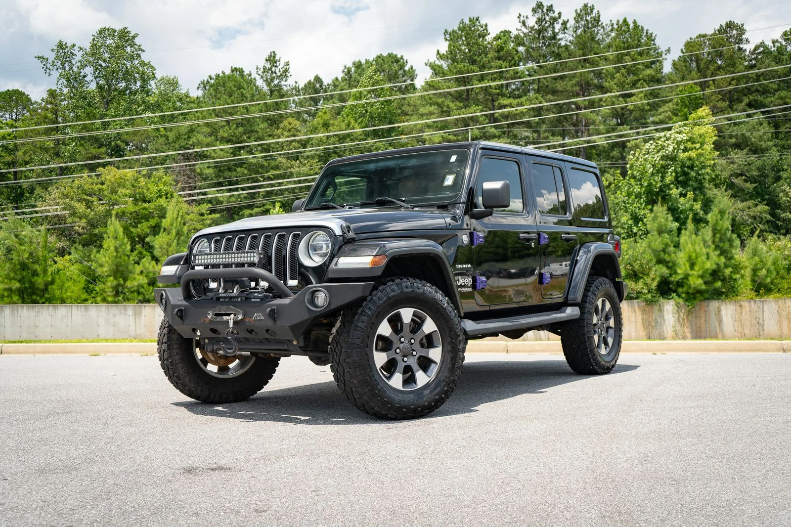 Used 2021 Black Clearcoat Jeep Unlimited Sahara image 1