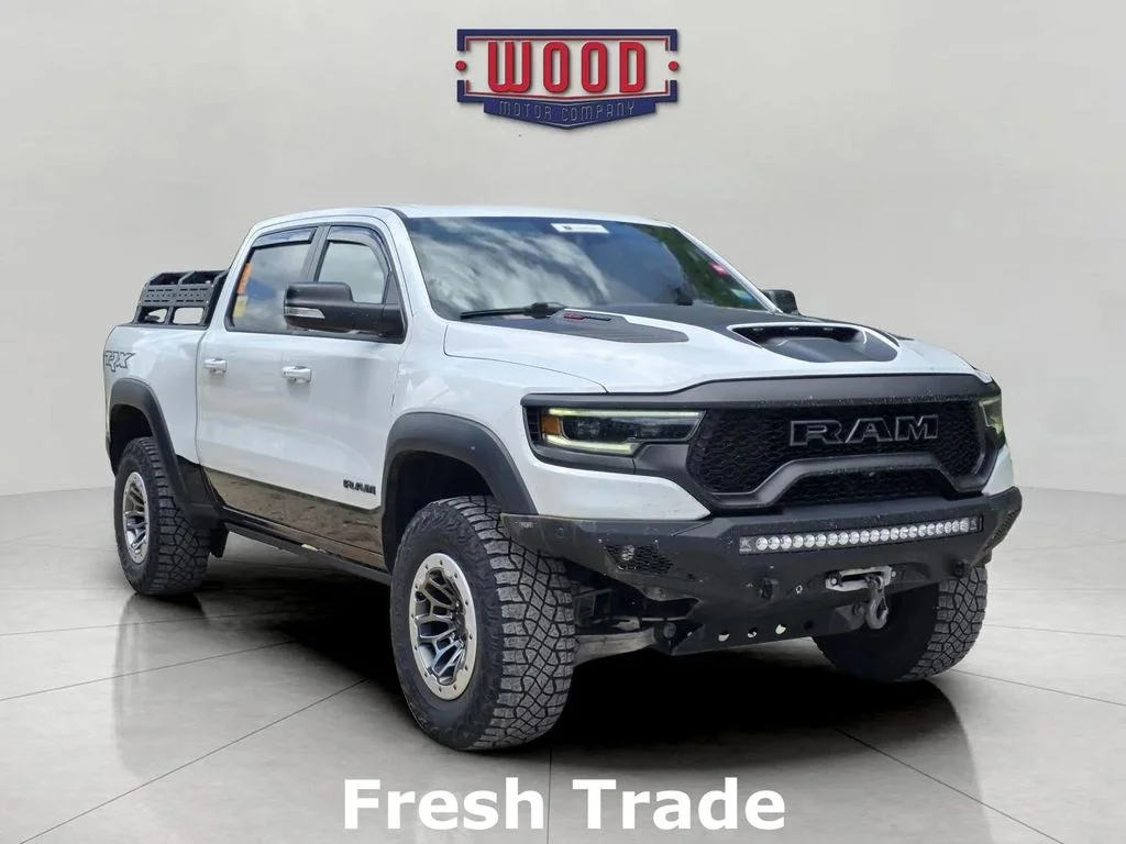 Used 2022 Bright White Clearcoat Ram TRX image 1