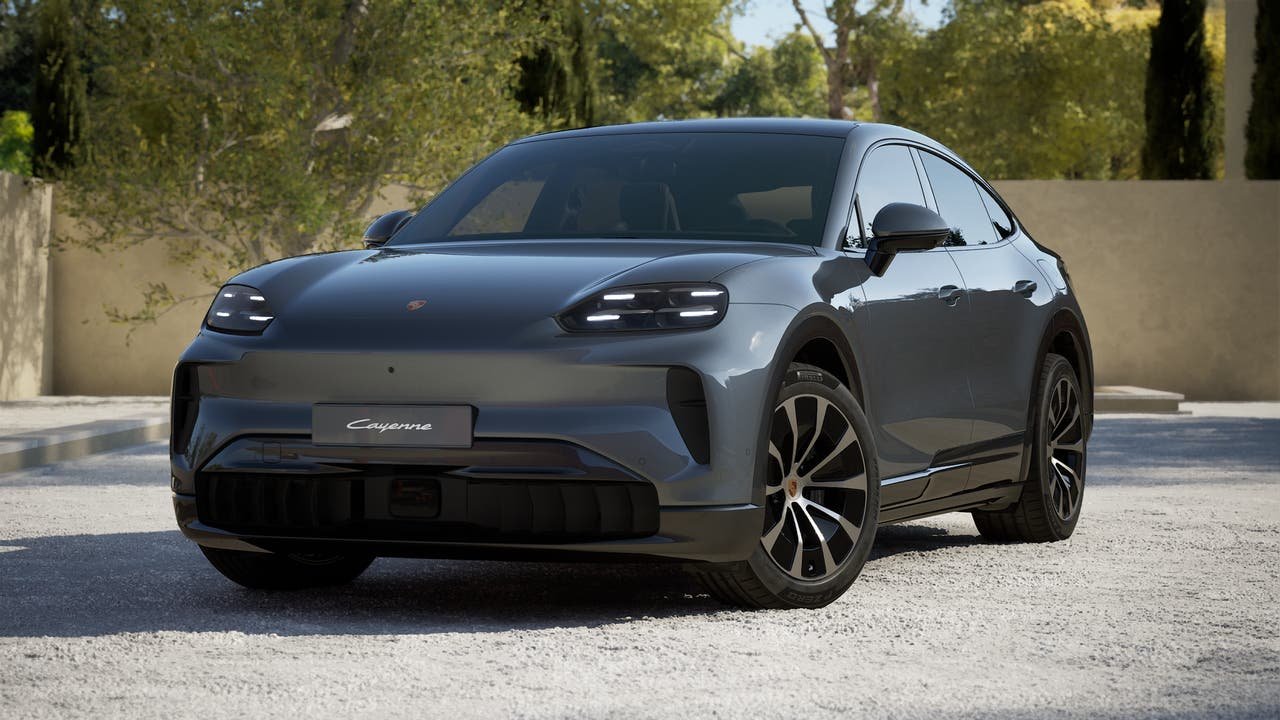 New 2026 Vanadium Grey Metallic Porsche Coupe Electric image 1