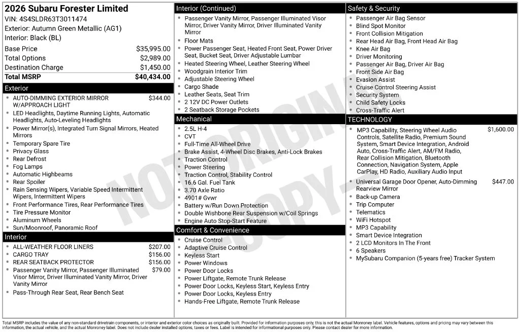 Certified Used 2026 Brown Subaru Limited image 46