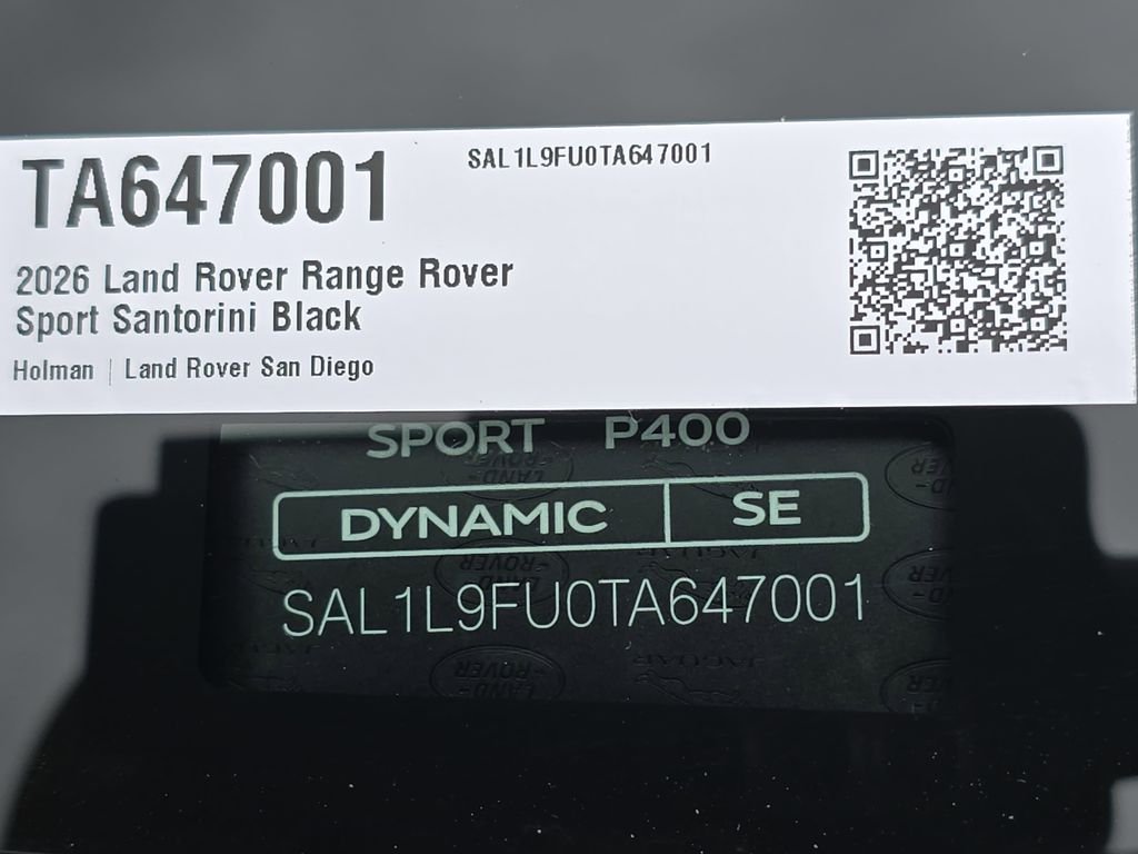 New 2026 Santorini Black Land Rover Dynamic SE image 37