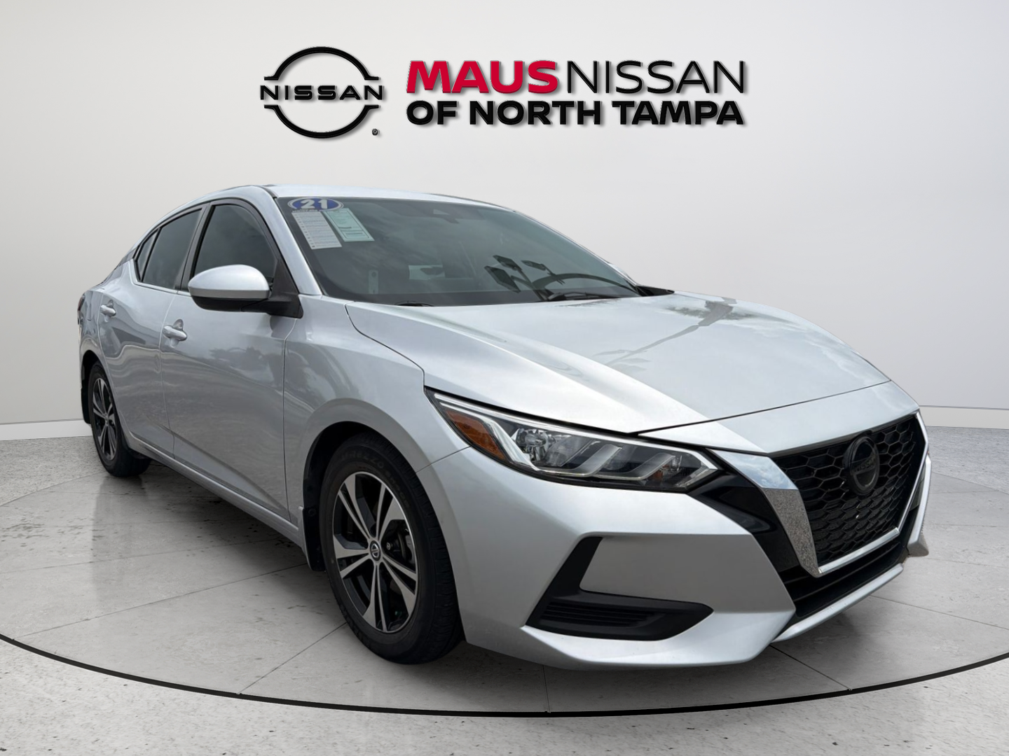 Certified Used 2021 Silver Nissan SV image 1