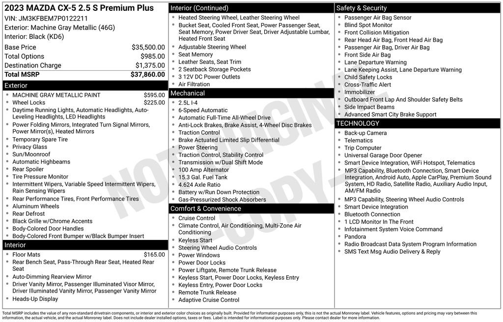 Certified Used 2023 Gray Mazda 2.5 S Premium Plus Package image 36