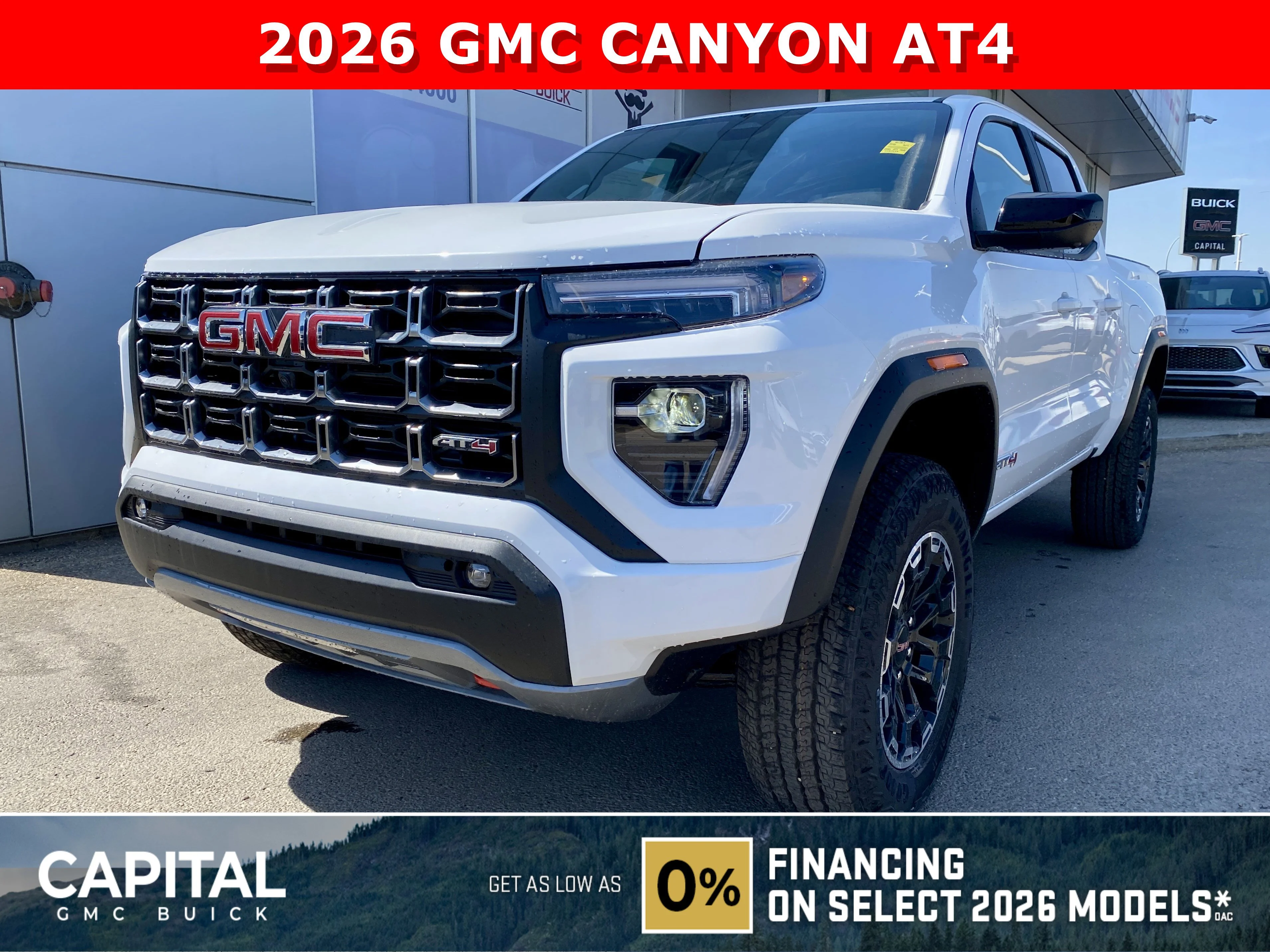 New 2026 Summit White GMC 4WD AT4 image 1