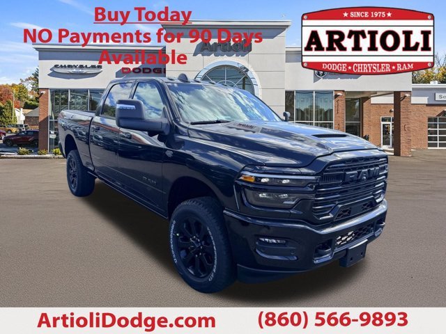 New 2027 Diamond Black Crystal Pearl-Coat Exterior Paint RAM Laramie image 1